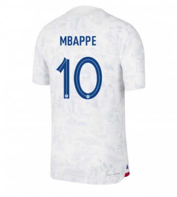 Maillot de foot France Kylian Mbappe #10 Extérieur Monde 2022 Manches Courte